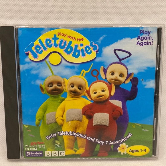 Play With The Teletubbies Cd-Rom Tv Show Children’s Vintage Computer Game 1998 - Picture 1 of 10
